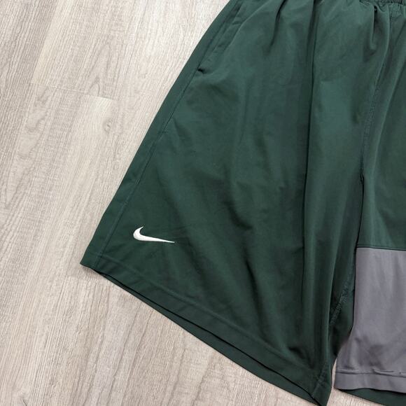 Nike Michigan State Spartans Basketball Shorts Men's Extra Large XL Green MSU - Picture 3 of 11